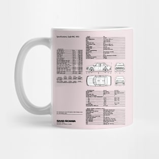 1972 SAAB 99 - brochure specifications Mug